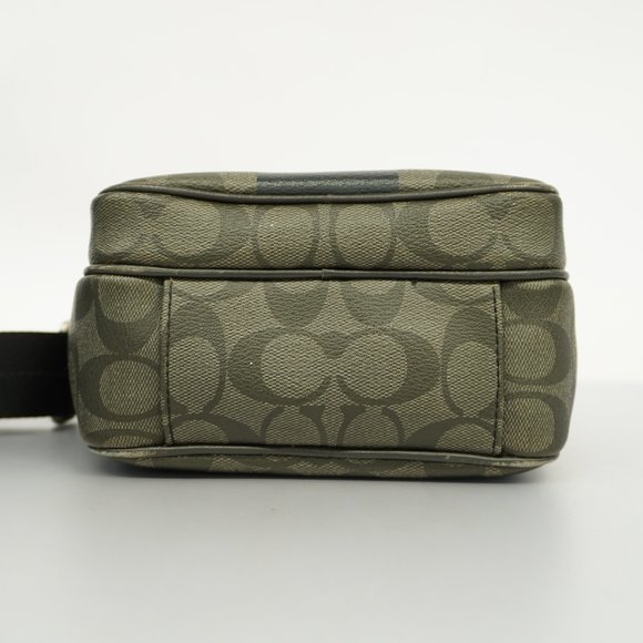 Auth Coach Signature Shoulder Bag F70589 Men,Women,Unisex PVC Shoulder Bag Bl... - Picture 3 of 11